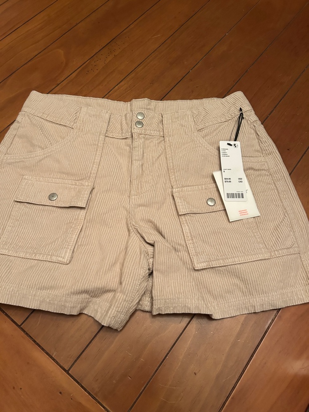 BDG Light Beige Corduroy Shorts Size 8 NWT Urban Outfitters